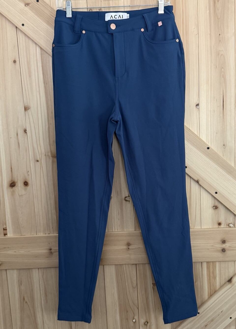 Acai Max Turquoise Blue Stretch Hiking Comfort Skinny Outdoor Trouser Pant Sz 30